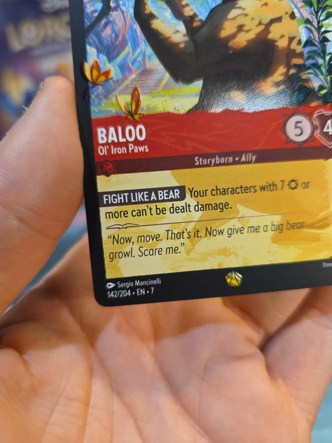 Disney Lorcana - Baloo Ol' Iron Paws Legendary 142/204 Archazia's Island